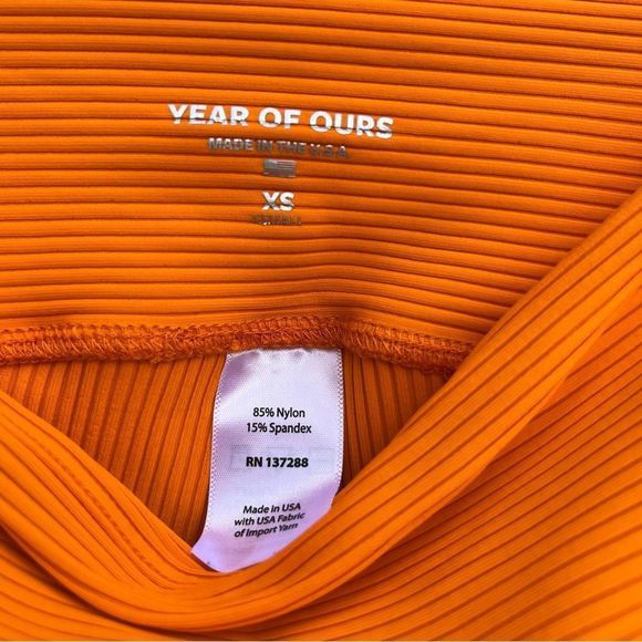 Year of Ours High High Ribbed Leggings in Orange Women’s Size XS - Picture 6 of 6